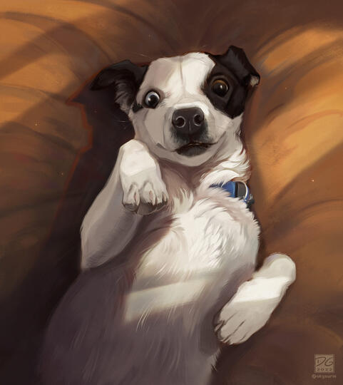 Portrait with simple background